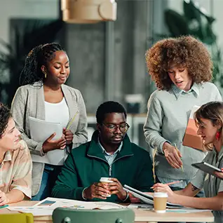 Photo showing people in a professional environment