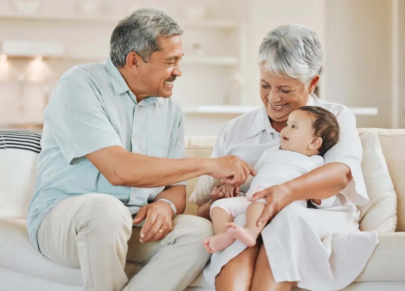 Grandparents with grandchild